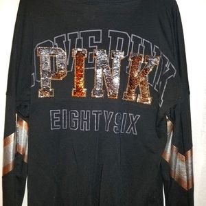PINK flip sequin long Sleeve shirt